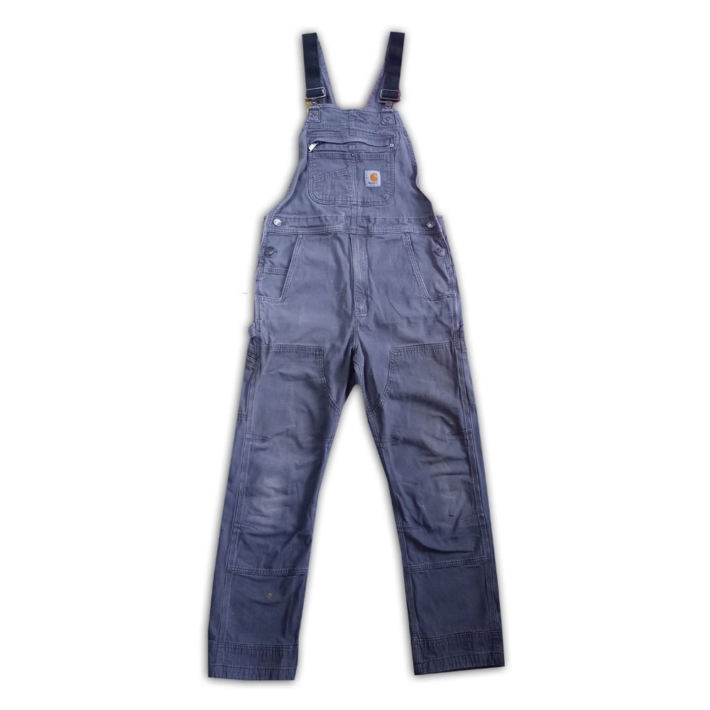 Distressed Carhartt Work Overalls - Grey